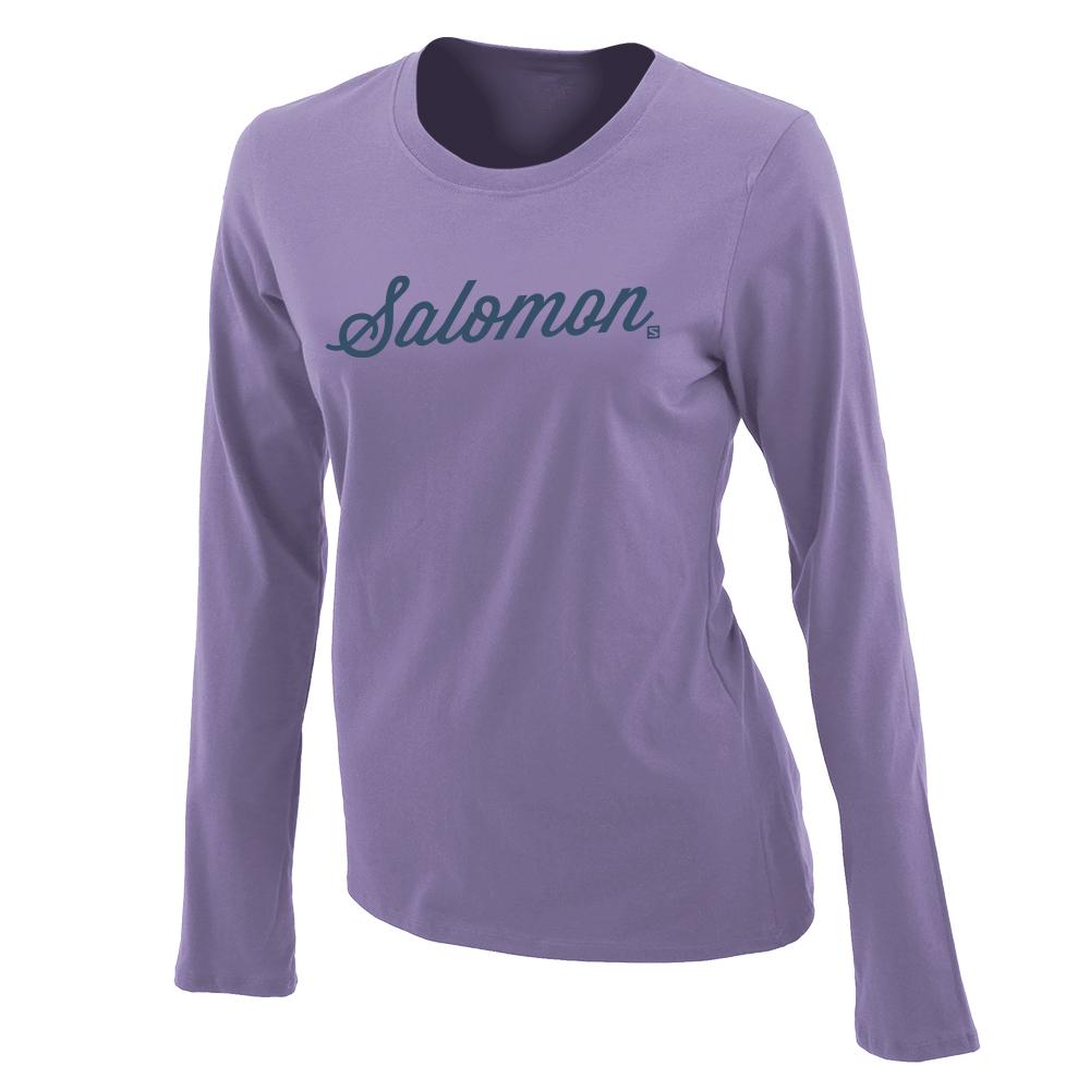 Camisetas Salomon Niños Gris - Salomon Argentina SMOOTH LS G,309167-QGU